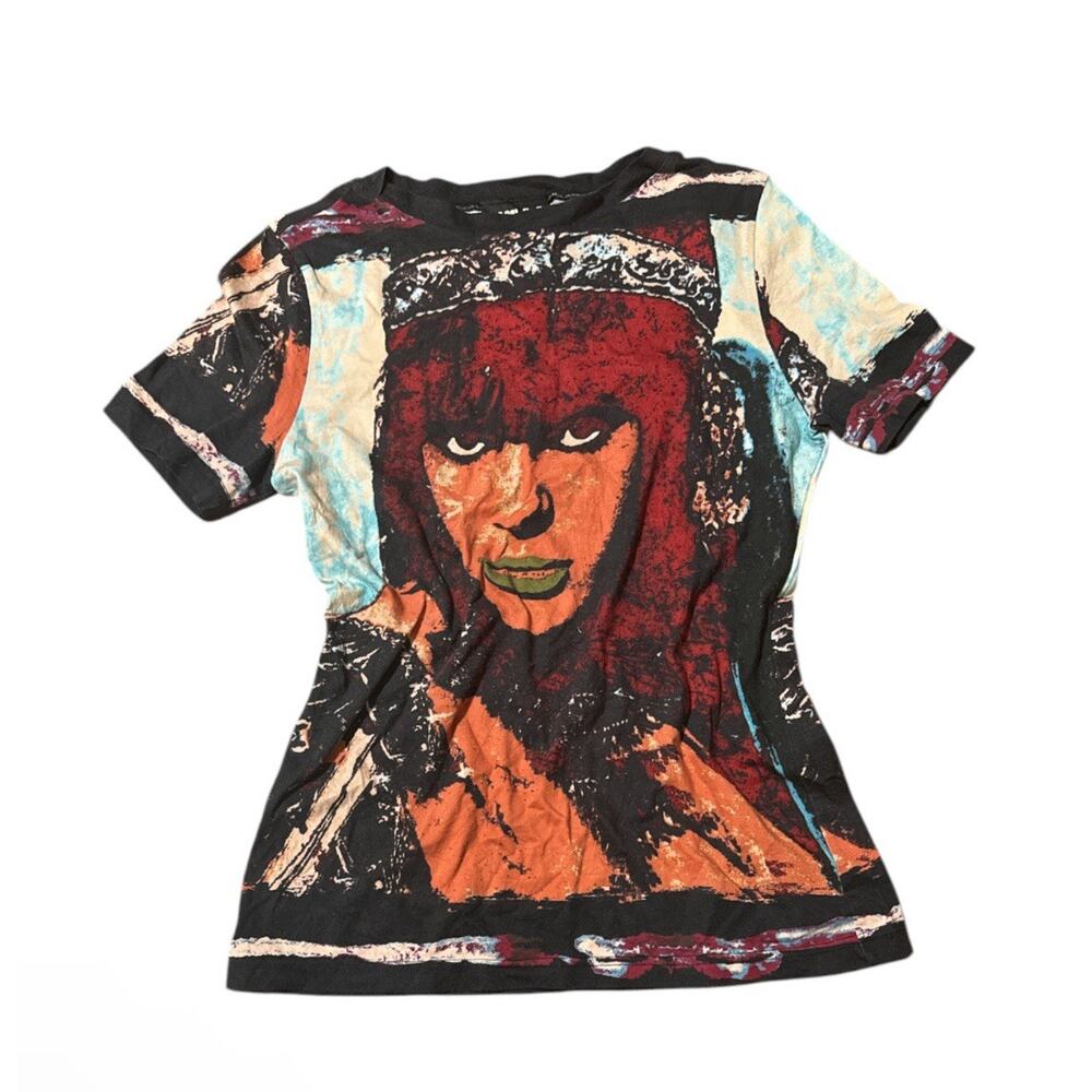 Jean Paul Gaultier 90S Person-Faced Print Short Sleeve T-Shirt Size 40